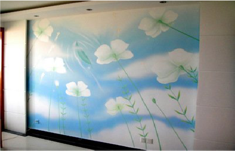 林州画墙绘怎么画好白云的蓬松感?