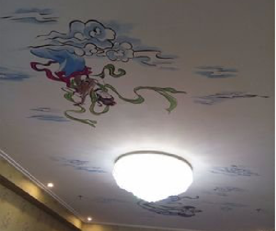 林州如何快速绘制天花板上的手绘墙?