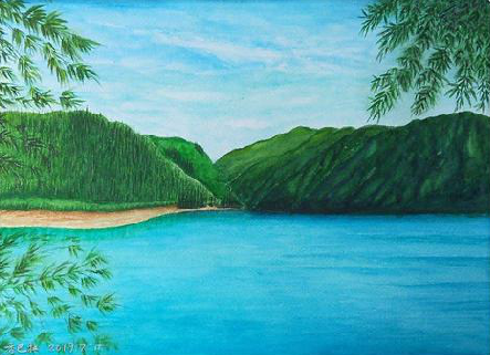 林州在墙绘中,如何绘画绿水青山?